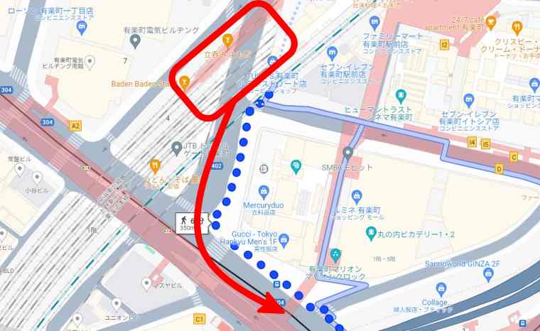 ミュゼ銀座並木通り店への行き方