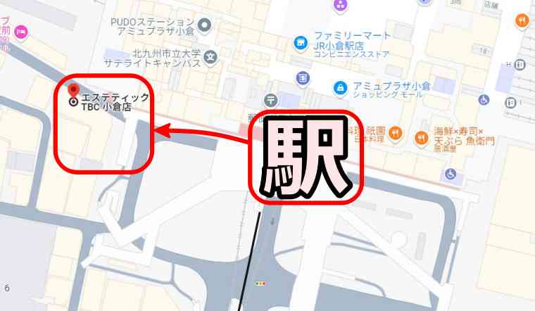 TBC小倉店への行き方