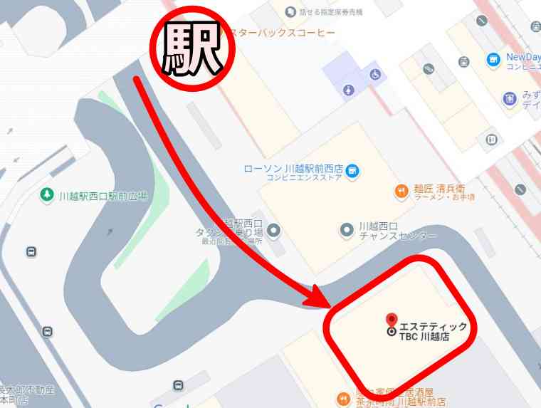 TBC川越店への行き方